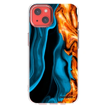 Picasee διαφανής θήκη σιλικόνης Apple iPhone 13 - Gold blue