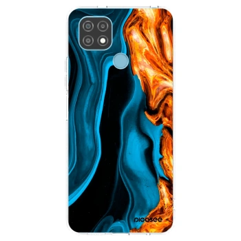 Picasee διαφανής θήκη σιλικόνης Realme C21 - Gold blue