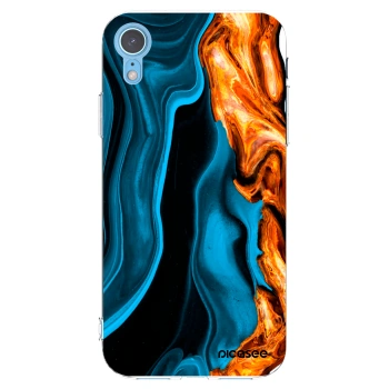 Picasee διαφανής θήκη σιλικόνης Apple iPhone XR - Gold blue