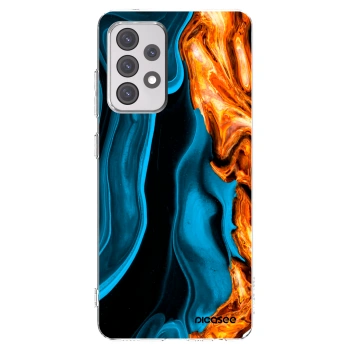 Picasee διαφανής θήκη σιλικόνης Samsung Galaxy A52s 5G A528B - Gold blue