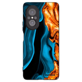 Picasee Μαύρη θήκη σιλικόνης για Huawei Nova 9 SE - Gold blue