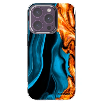 Picasee διαφανής θήκη σιλικόνης Apple iPhone 14 Pro - Gold blue