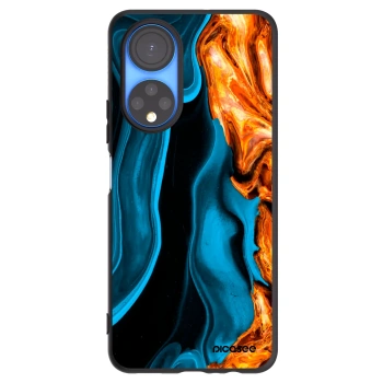 Picasee Μαύρη θήκη σιλικόνης για Honor X7 - Gold blue