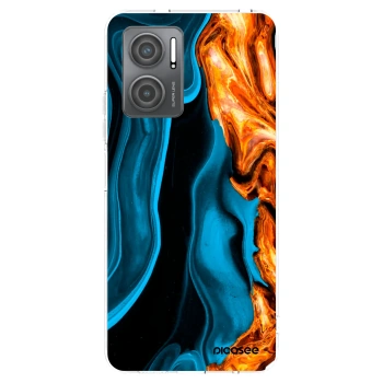 Picasee διαφανής θήκη σιλικόνης Xiaomi Redmi 10 5G - Gold blue