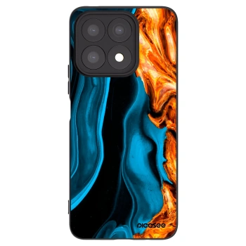 Picasee Μαύρη θήκη σιλικόνης για Honor X8a - Gold blue