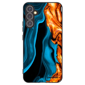 Picasee Μαύρη θήκη σιλικόνης για Samsung Galaxy A34 5G A346B - Gold blue