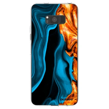 Picasee διαφανής θήκη σιλικόνης Samsung Galaxy S8 G950F - Gold blue