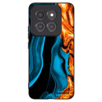 Picasee Μαύρη θήκη σιλικόνης για Xiaomi 14 Pro - Gold blue