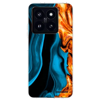 Picasee διαφανής θήκη σιλικόνης Xiaomi 14 Pro - Gold blue