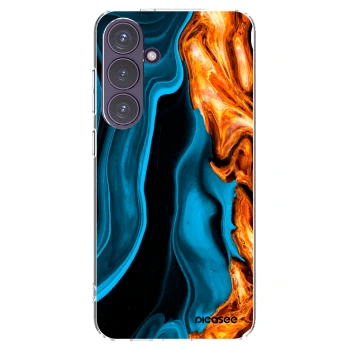 Picasee διαφανής θήκη σιλικόνης Samsung Galaxy S24+ S926B 5G - Gold blue