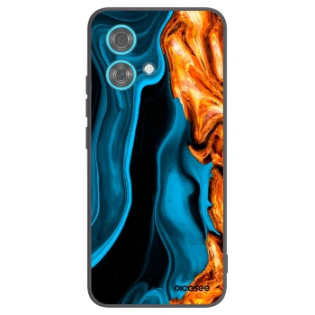 Picasee Μαύρη θήκη σιλικόνης για Motorola Edge 40 Neo - Gold blue