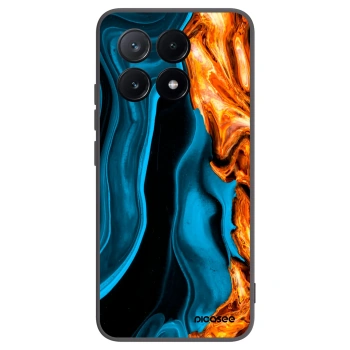 Picasee Μαύρη θήκη σιλικόνης για Xiaomi Poco X6 Pro - Gold blue