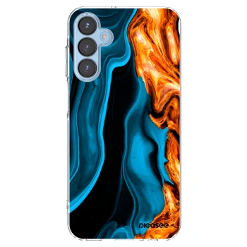 Picasee διαφανής θήκη σιλικόνης Samsung Galaxy A15 A156B 5G - Gold blue