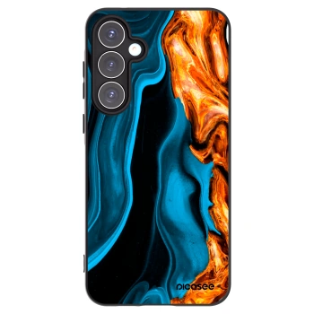 Picasee Μαύρη θήκη σιλικόνης για Samsung Galaxy A55 5G A556B - Gold blue