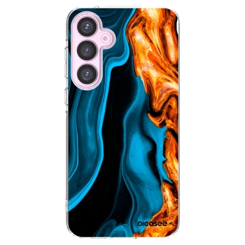 Picasee διαφανής θήκη σιλικόνης Samsung Galaxy A55 5G A556B - Gold blue