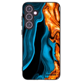 Picasee Μαύρη θήκη σιλικόνης για Samsung Galaxy A35 5G A356B - Gold blue
