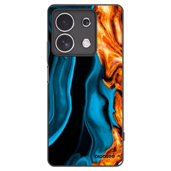 Picasee Μαύρη θήκη σιλικόνης για Xiaomi Redmi Note 13 4G - Gold blue