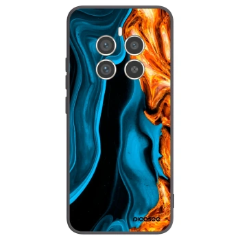 Picasee Μαύρη θήκη σιλικόνης για Realme 12 Pro 5G - Gold blue
