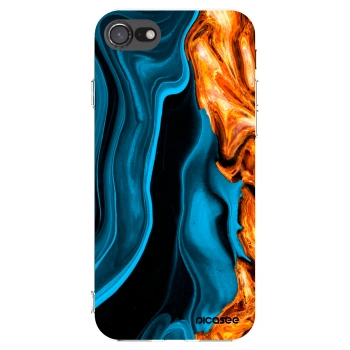 Picasee διαφανής θήκη σιλικόνης Apple iPhone 7 - Gold blue