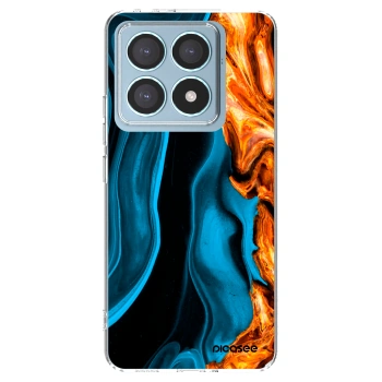 Picasee διαφανής θήκη σιλικόνης Xiaomi 14T Pro - Gold blue