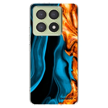 Picasee διαφανής θήκη σιλικόνης Xiaomi 14T - Gold blue