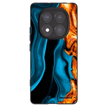 Picasee Μαύρη θήκη σιλικόνης για Xiaomi Redmi Note 14 Pro+ 5G - Gold blue