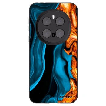 Picasee Μαύρη θήκη σιλικόνης για Honor Magic7 Pro 5G - Gold blue