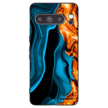 Picasee Μαύρη θήκη σιλικόνης για Google Pixel 8 Pro - Gold blue