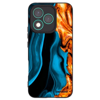 Picasee Μαύρη θήκη σιλικόνης για Honor 400 Lite 5G - Gold blue