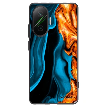 Picasee Μαύρη θήκη σιλικόνης για Xiaomi Poco F7 5G - Gold blue