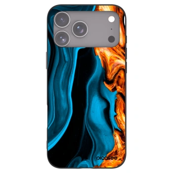 Picasee Μαύρη θήκη σιλικόνης για Apple iPhone 17 Pro Max - Gold blue