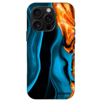 Picasee Fashion Case MagSafe για Apple iPhone 16 Pro - Gold blue