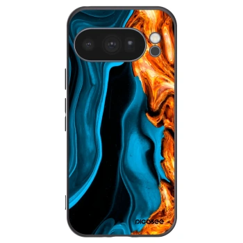 Picasee Μαύρη θήκη σιλικόνης για Google Pixel 10 Pro - Gold blue
