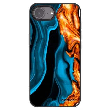 Picasee Μαύρη θήκη σιλικόνης για Apple iPhone 17e - Gold blue