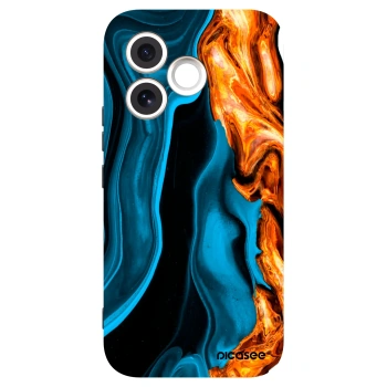 Picasee Μαύρη θήκη σιλικόνης για Honor 600 Lite - Gold blue