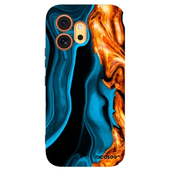 Picasee Μαύρη θήκη σιλικόνης για Honor 600 - Gold blue