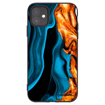 Picasee Μαύρη θήκη σιλικόνης για Apple iPhone 11 - Gold blue