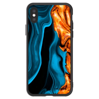 Picasee ULTIMATE CASE για Apple iPhone X/XS - Gold blue