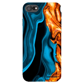 Picasee διαφανής θήκη σιλικόνης Apple iPhone SE 2020 - Gold blue