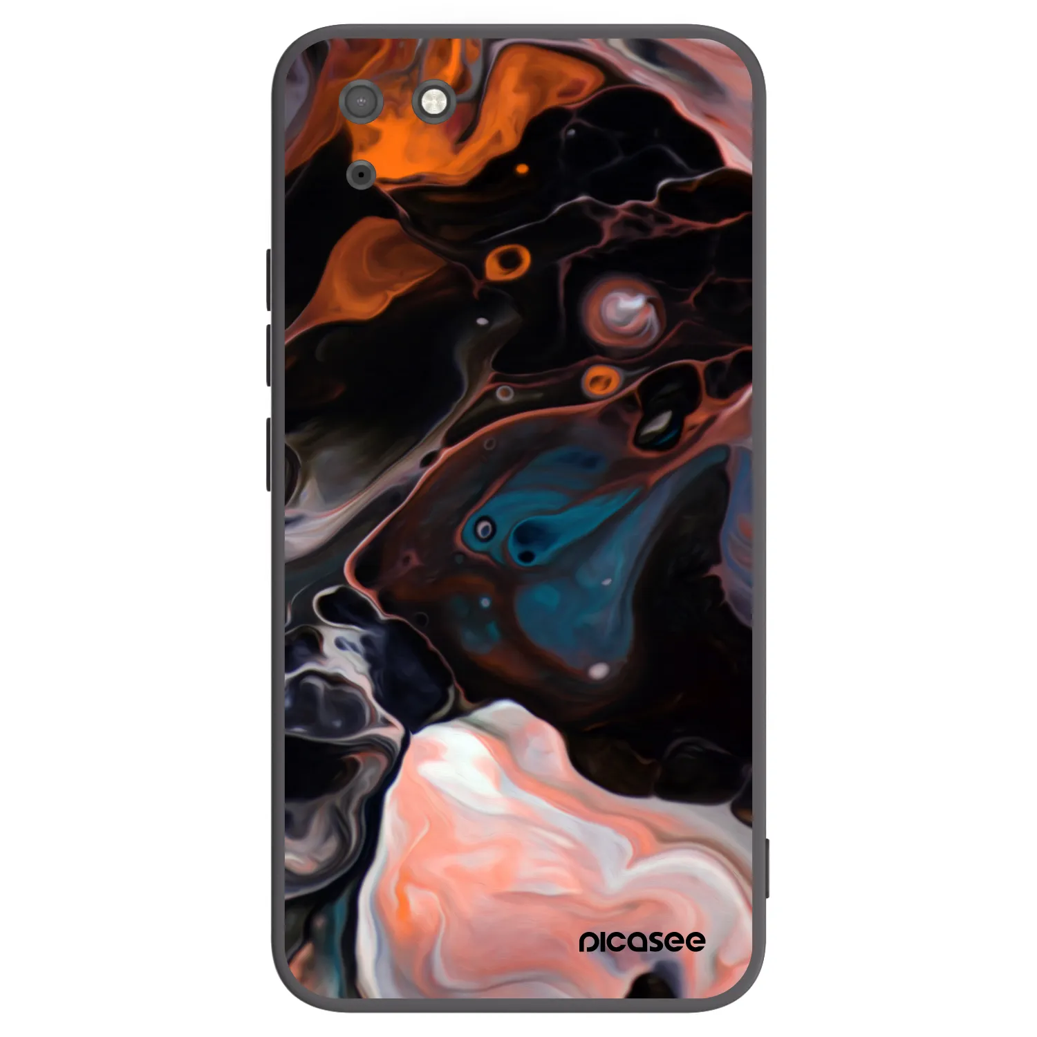 Picasee Μαύρη θήκη σιλικόνης για Huawei Y5P - Cream