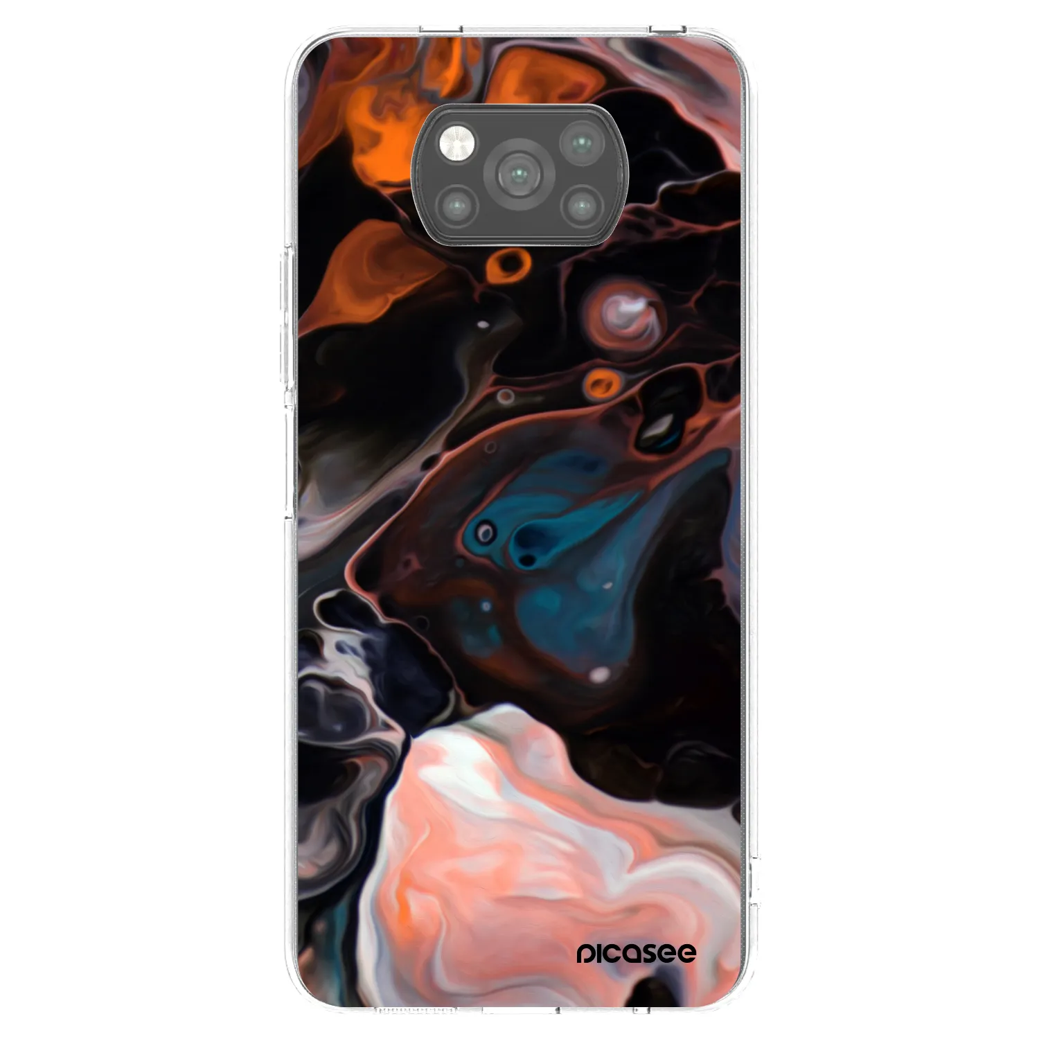 Picasee Μαύρη θήκη σιλικόνης για Xiaomi Poco X3 - Cream