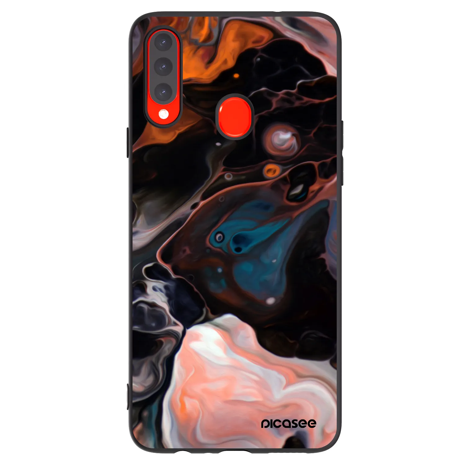 Picasee Μαύρη θήκη σιλικόνης για Samsung Galaxy A20s - Cream