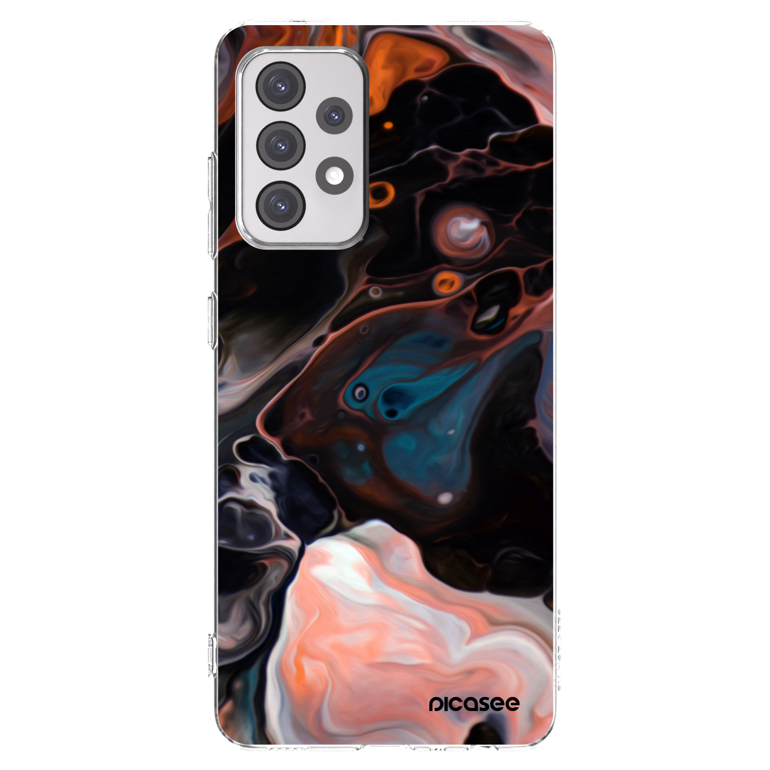 Picasee διαφανής θήκη σιλικόνης Samsung Galaxy A52 5G A525F - Cream