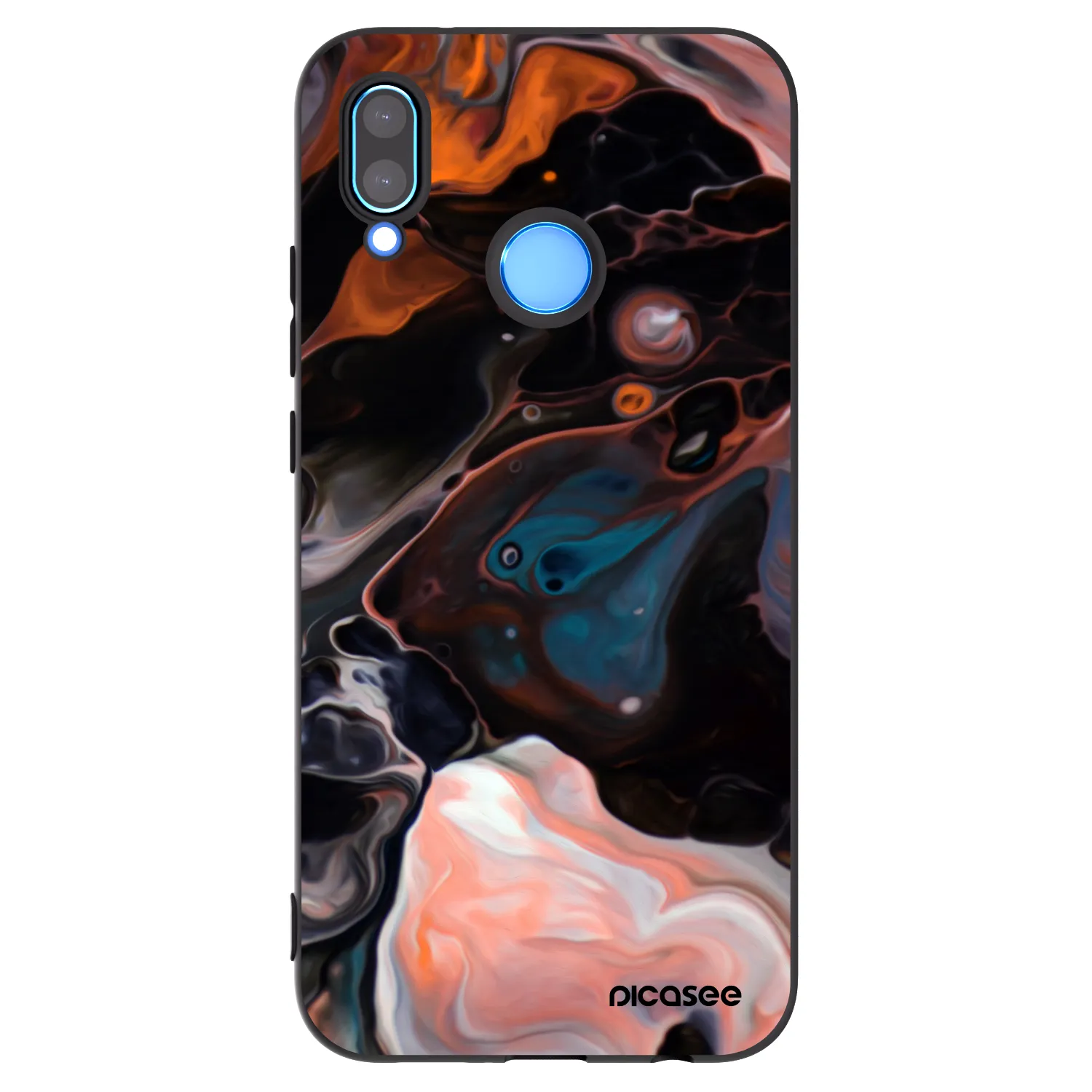 Picasee Μαύρη θήκη σιλικόνης για Huawei P20 Lite - Cream