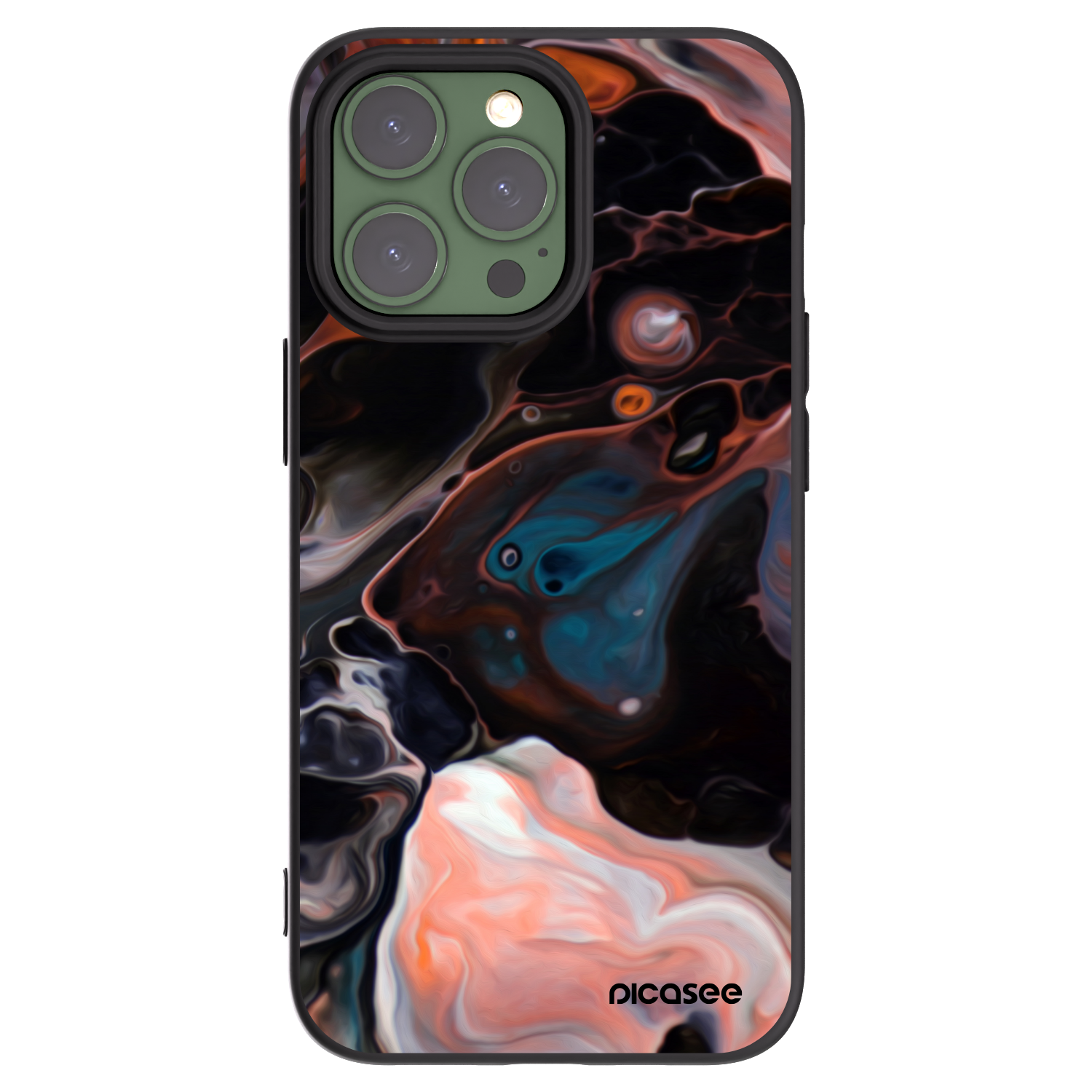 Picasee Μαύρη θήκη σιλικόνης για Apple iPhone 13 Pro - Cream