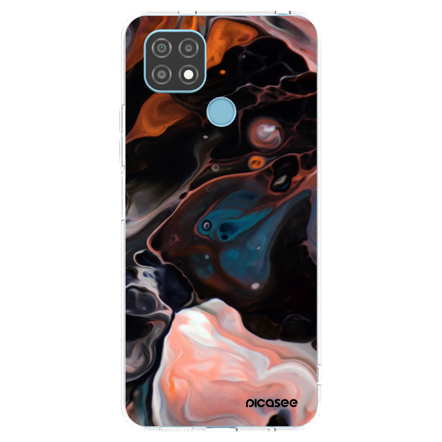 Picasee διαφανής θήκη σιλικόνης Realme C21 - Cream