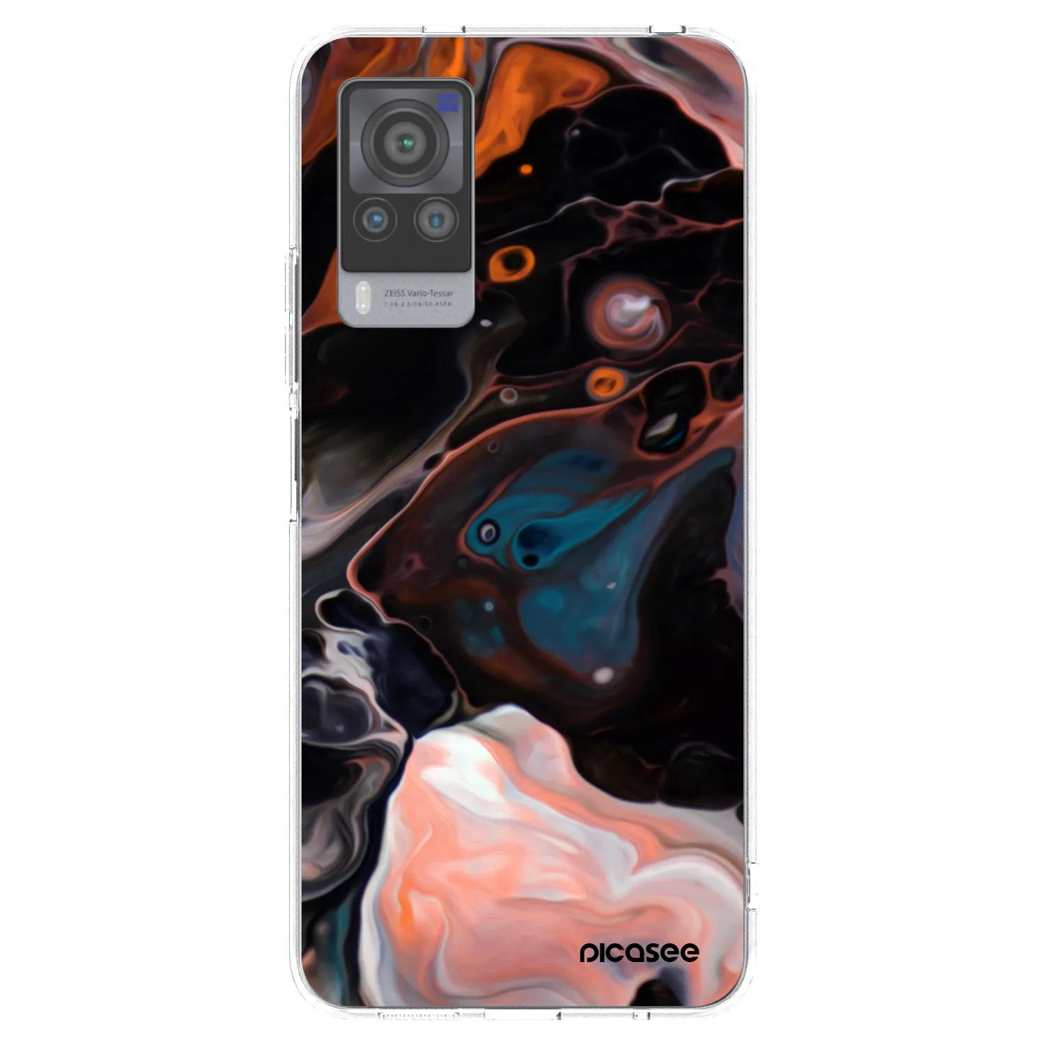 Picasee διαφανής θήκη σιλικόνης Vivo X60 Pro 5G - Cream