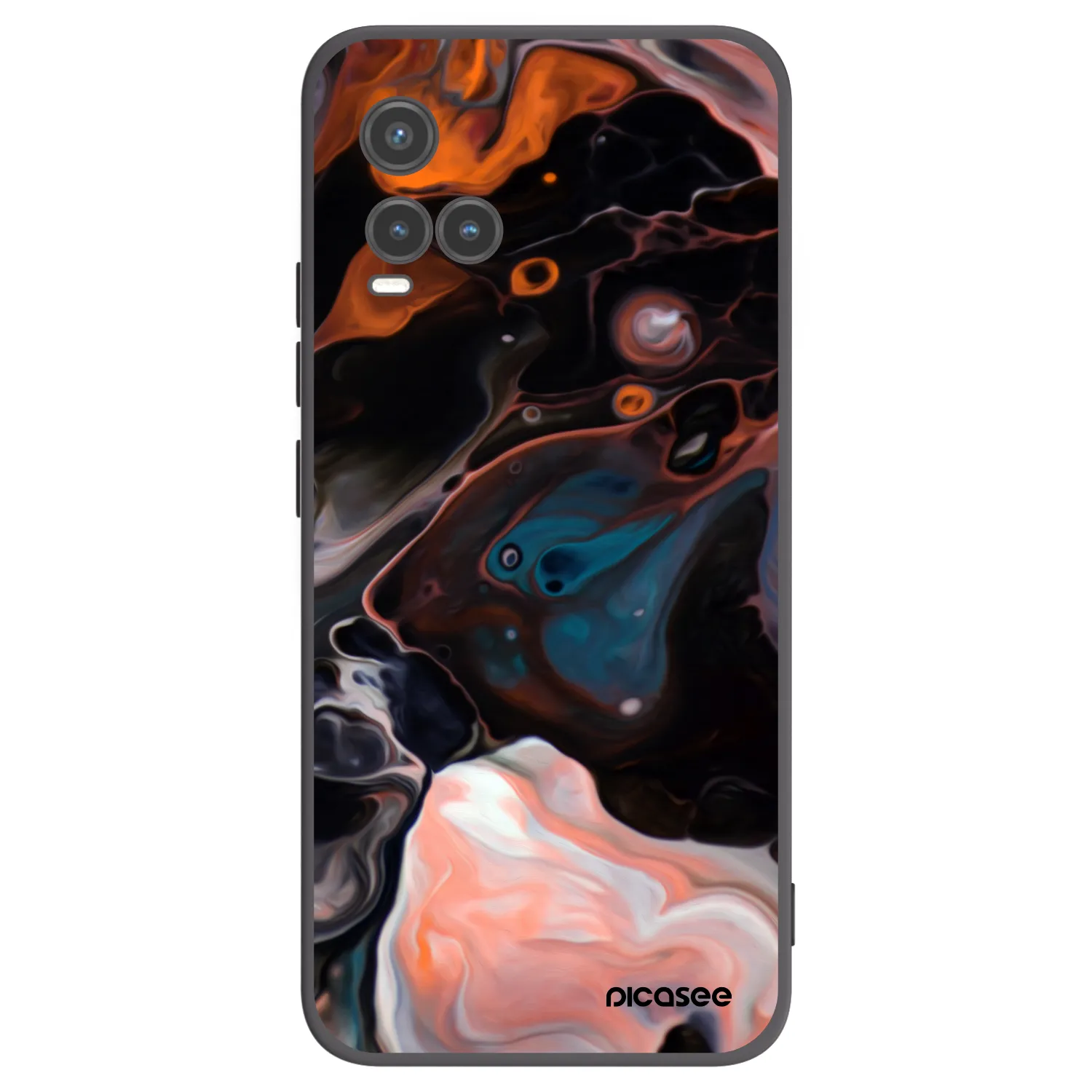 Picasee Μαύρη θήκη σιλικόνης για Vivo Y33s - Cream