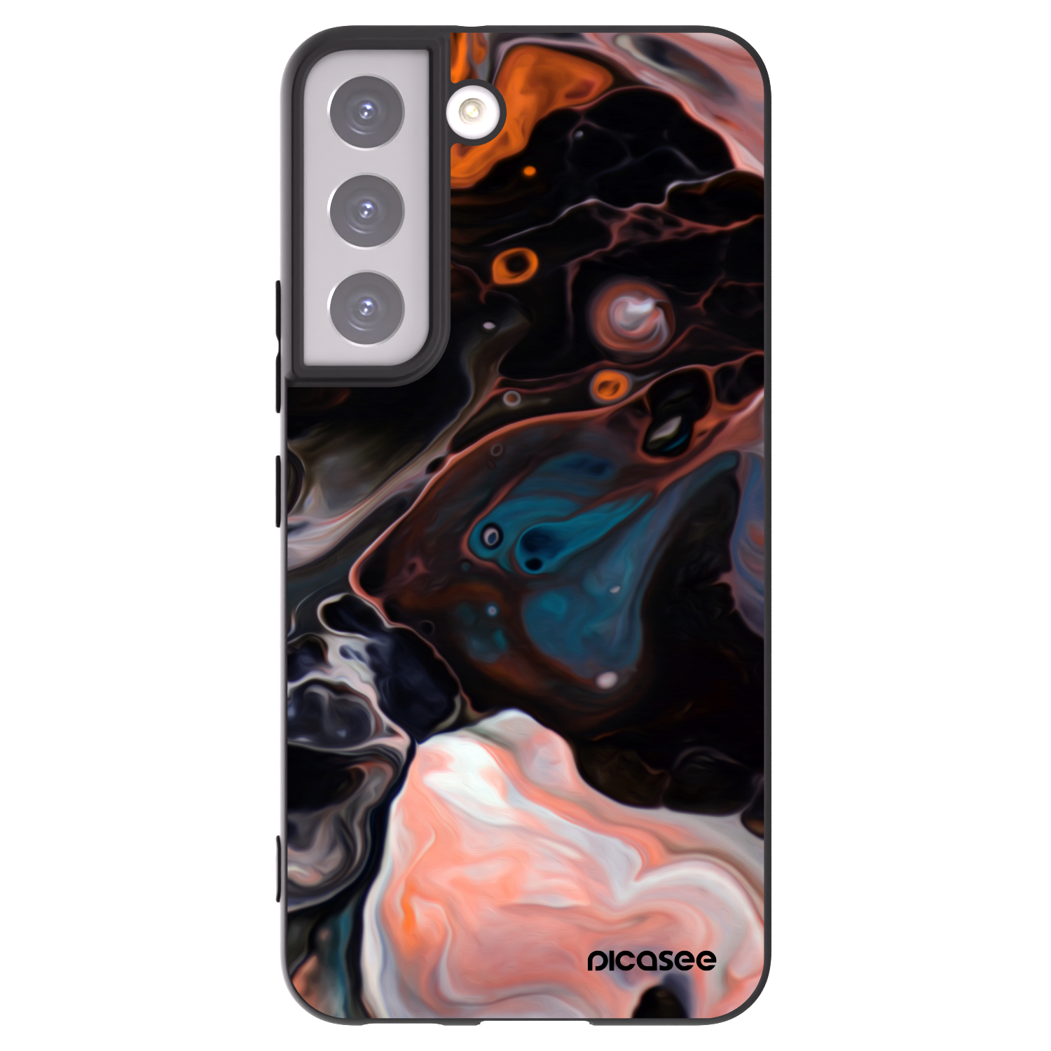 Picasee Μαύρη θήκη σιλικόνης για Samsung Galaxy S22 5G - Cream