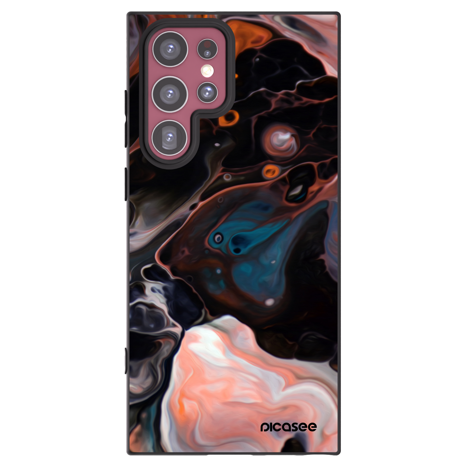 Picasee Μαύρη θήκη σιλικόνης για Samsung Galaxy S22 Ultra 5G - Cream